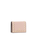 Garnet Calfskin Rockstud Wallet