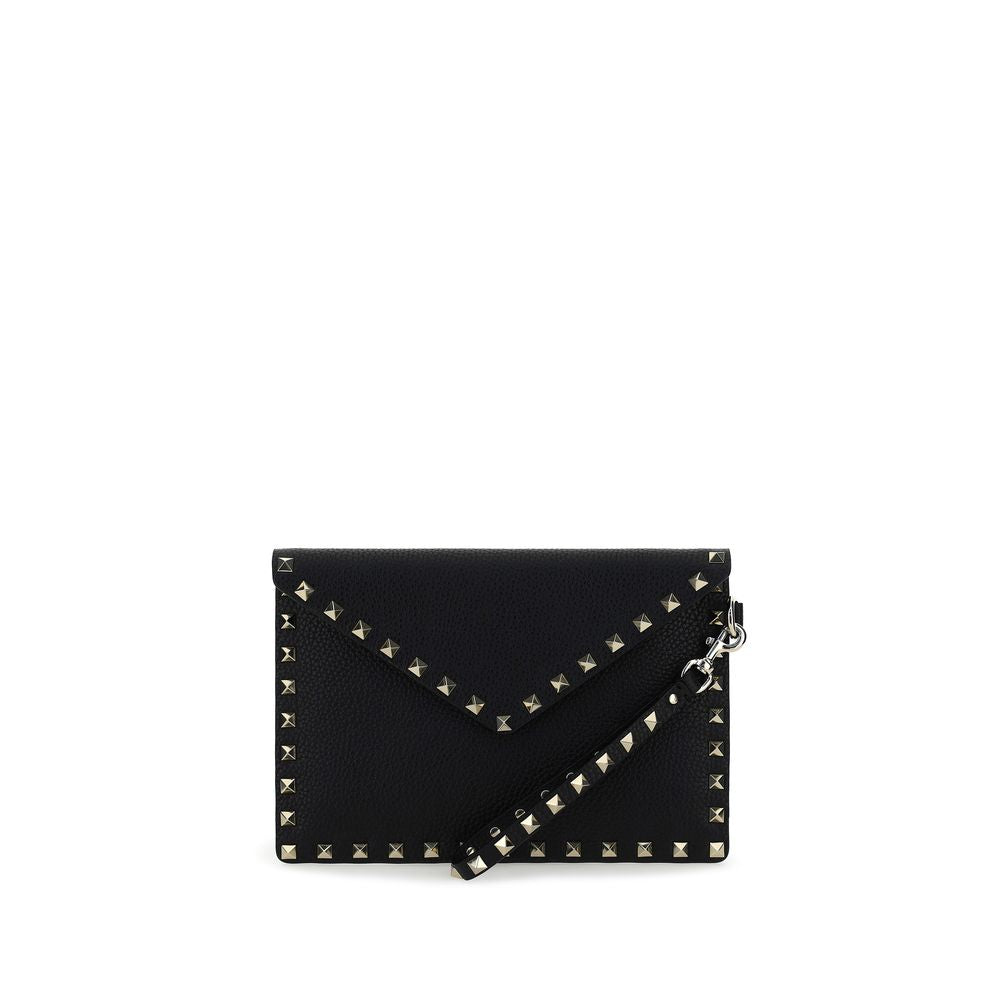 Rockstud Pouch Calfskin Clutch
