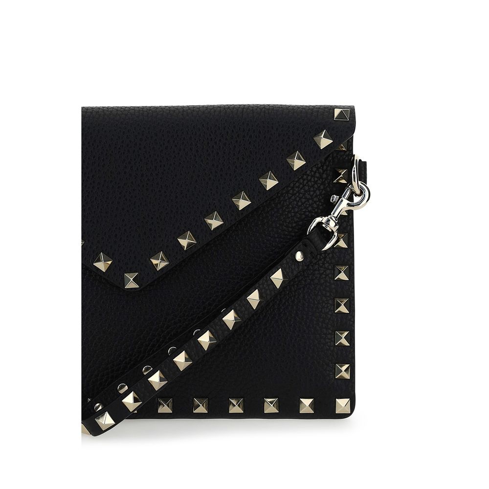Rockstud Pouch Calfskin Clutch