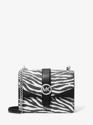 Small Greenwich Print Logo Coated PVC Crossbody Tote Chain Bag