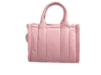 Shiny Crinkle Micro Tote Bubblegum Leather Crossbody