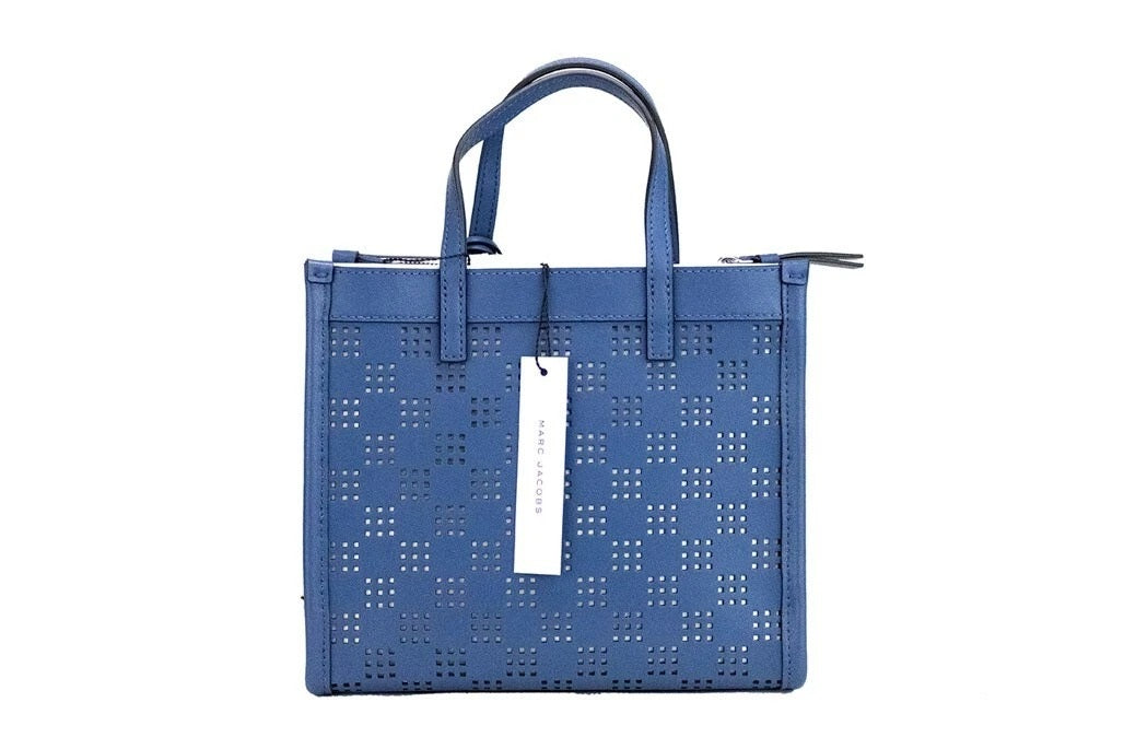 Mini Grind Perforated Leather Crossbody Tote Bag