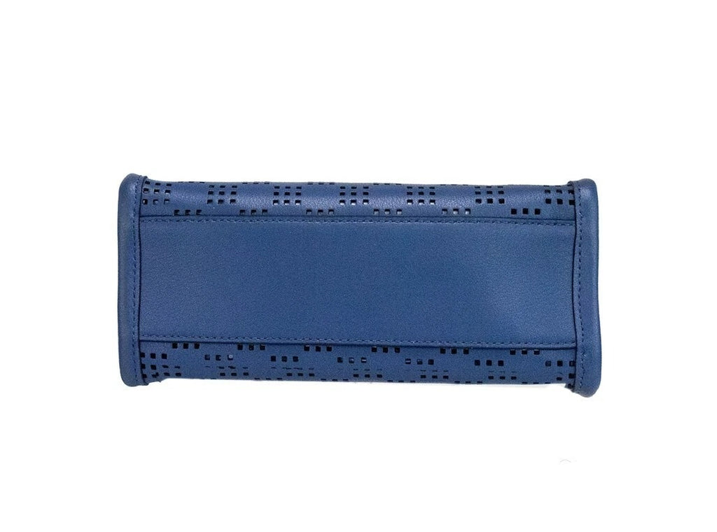 Mini Grind Perforated Leather Crossbody Tote Bag