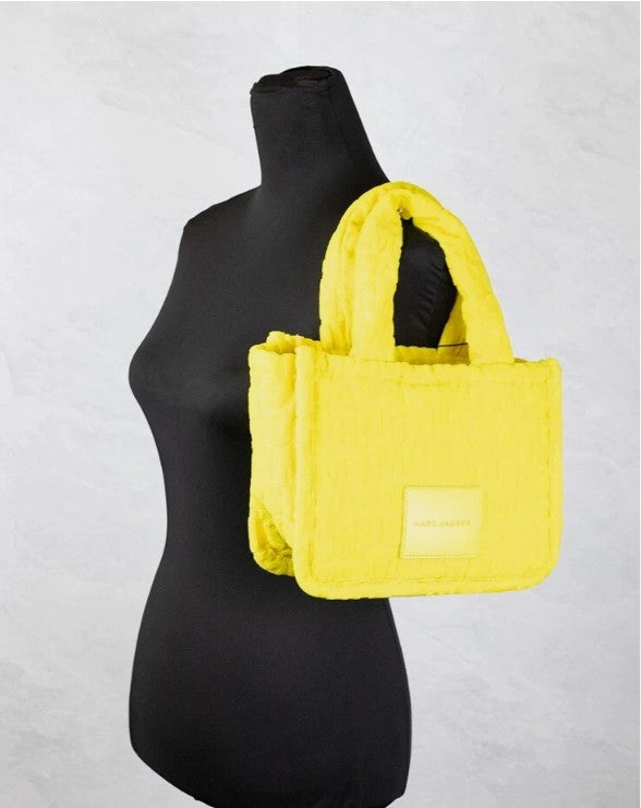 Small Terry Monogram Tote Shoulder Bag Purse in Golden Kiwi