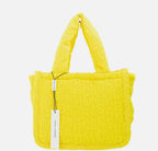 Small Terry Monogram Tote Shoulder Bag Purse in Golden Kiwi