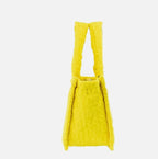 Small Terry Monogram Tote Shoulder Bag Purse in Golden Kiwi