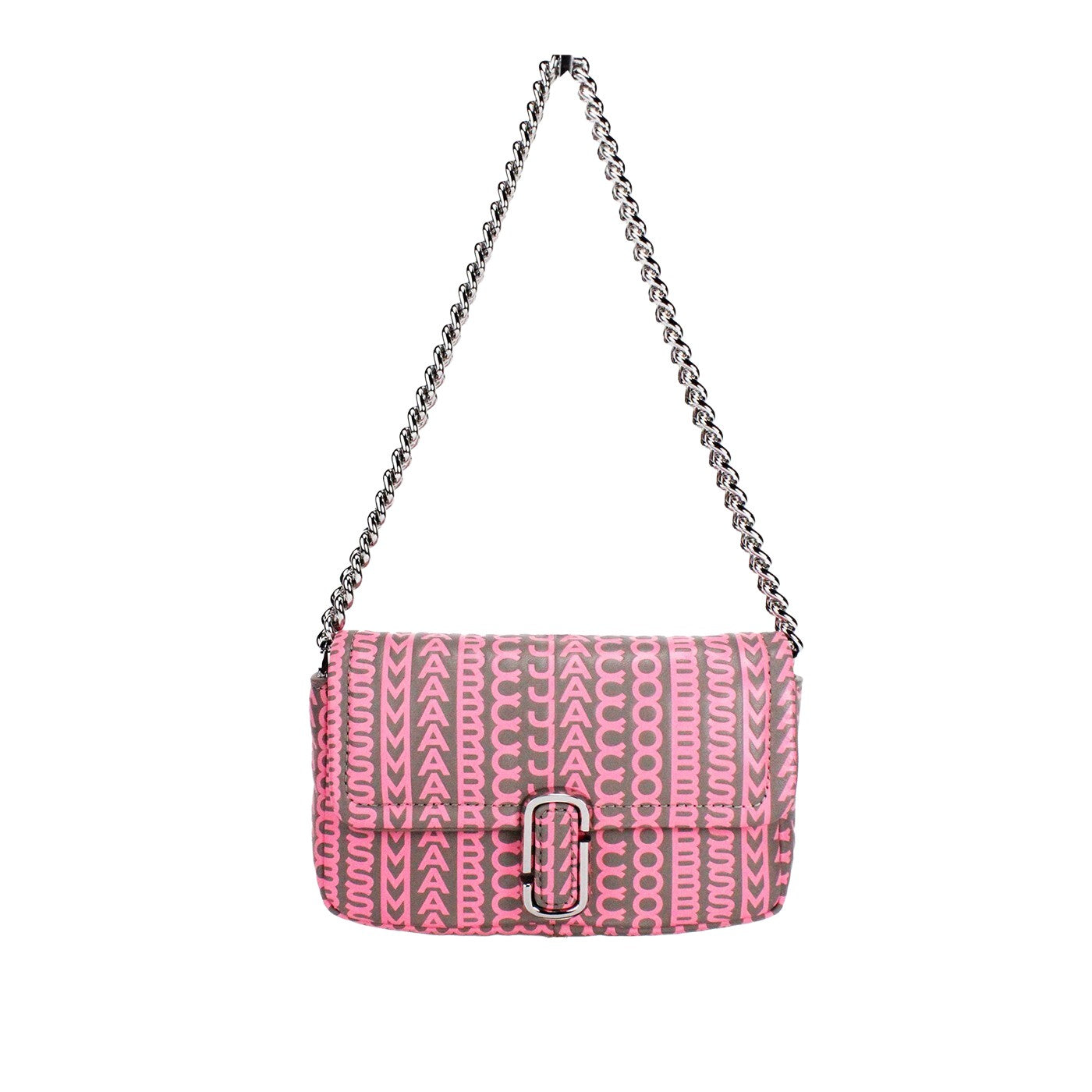 Neon Pink The Monogram Leather J Marc Mini Shoulder Bag