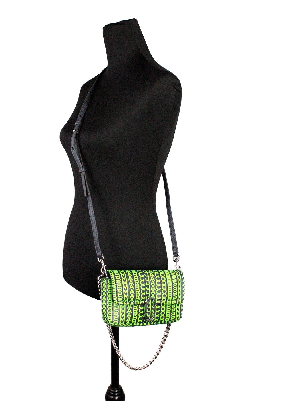 Neon Green The Monogram Leather J Marc Mini Shoulder Bag Crossbody