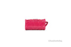 Shiny Crinkle Micro Tote in Magenta Patent Leather