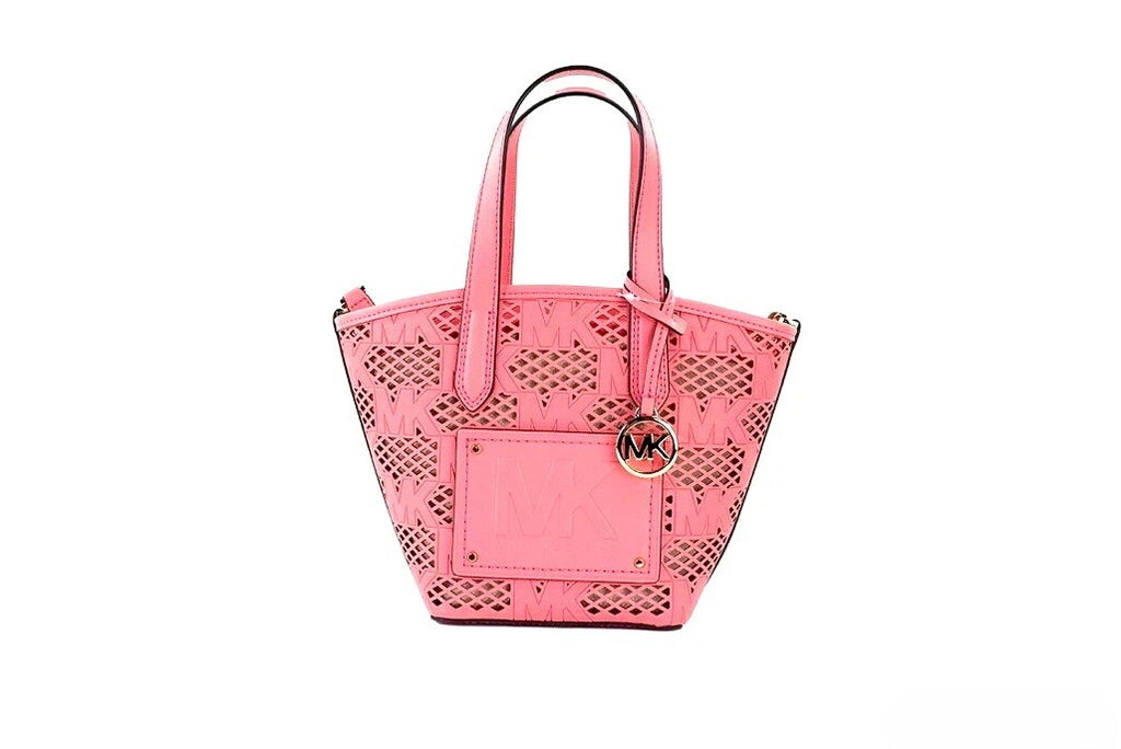 Small Tea Rose Vegan Leather Kimber 2-in-1 Zip Tote Messenger Bag