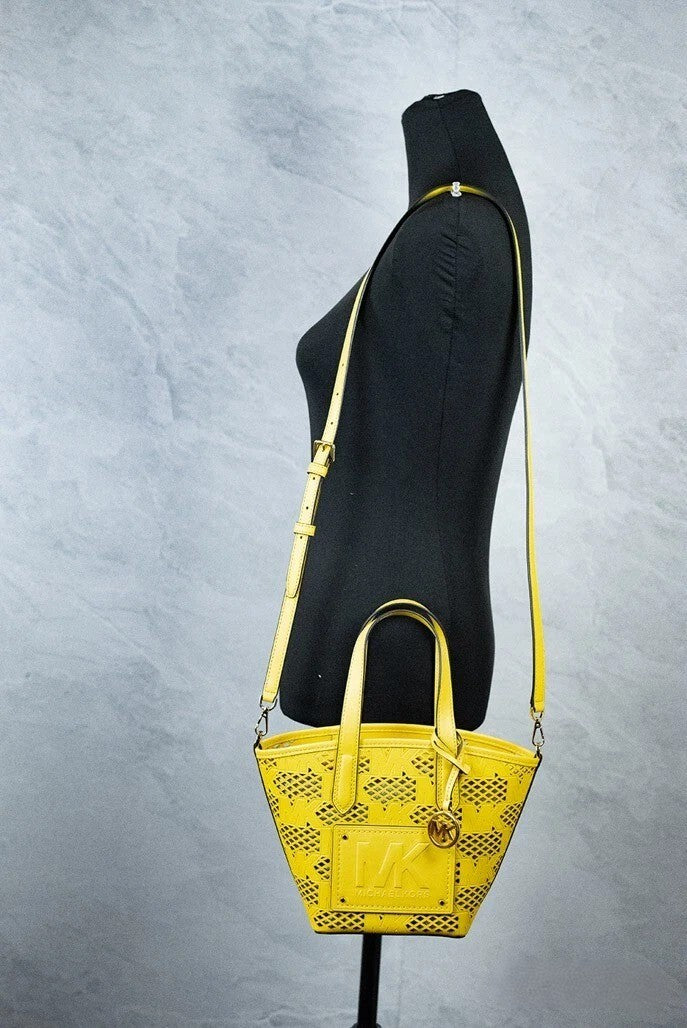 Small Daffodil Vegan Leather 2-In-1 Zip Tote Messenger Bag