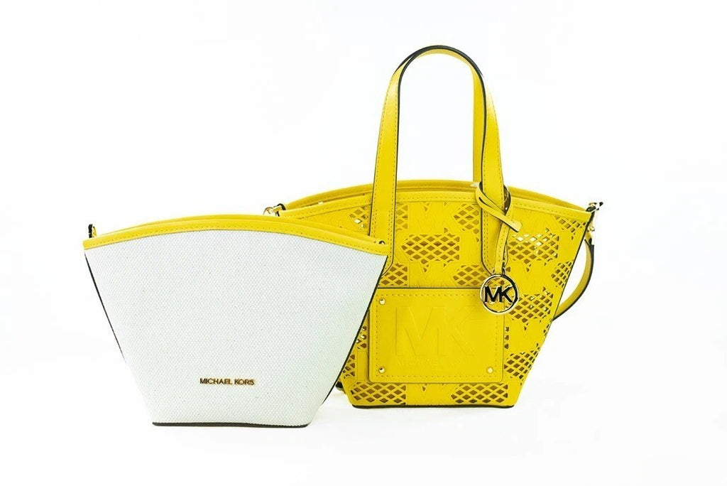 Small Daffodil Vegan Leather 2-In-1 Zip Tote Messenger Bag