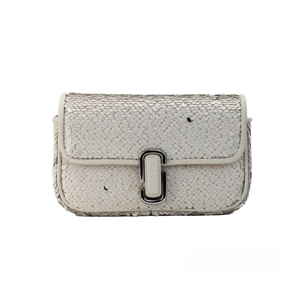 Mini J Marc Cream Sequined Shoulder Bag