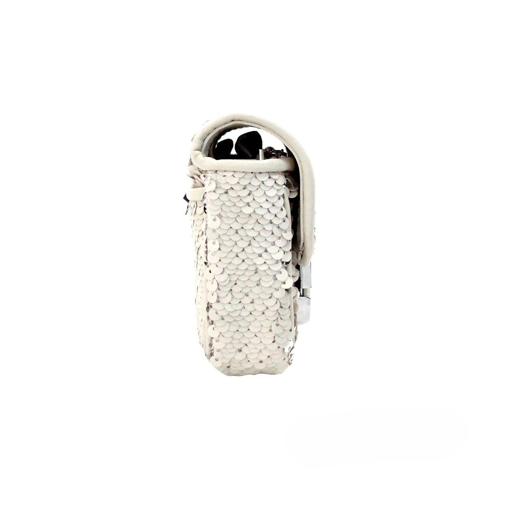 Mini J Marc Cream Sequined Shoulder Bag