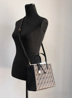 Mini Signet Printed Leather Crossbody Tote