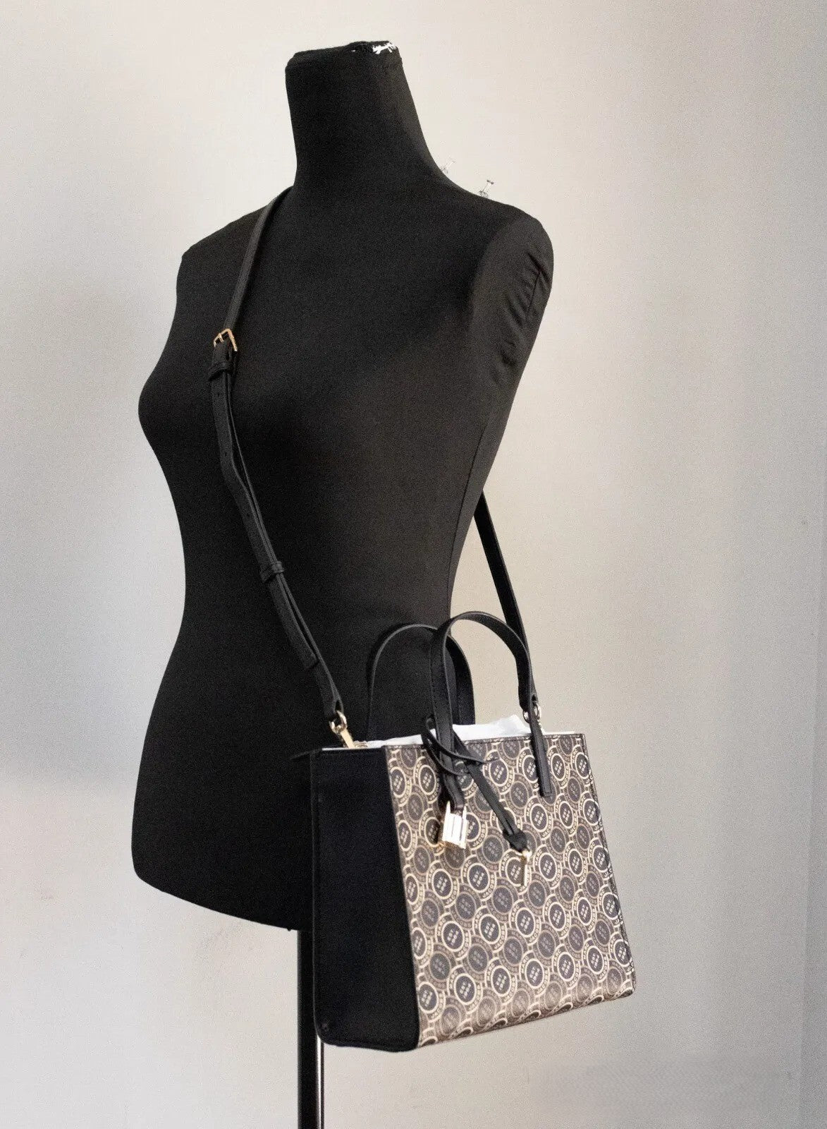 Mini Signet Printed Leather Crossbody Tote