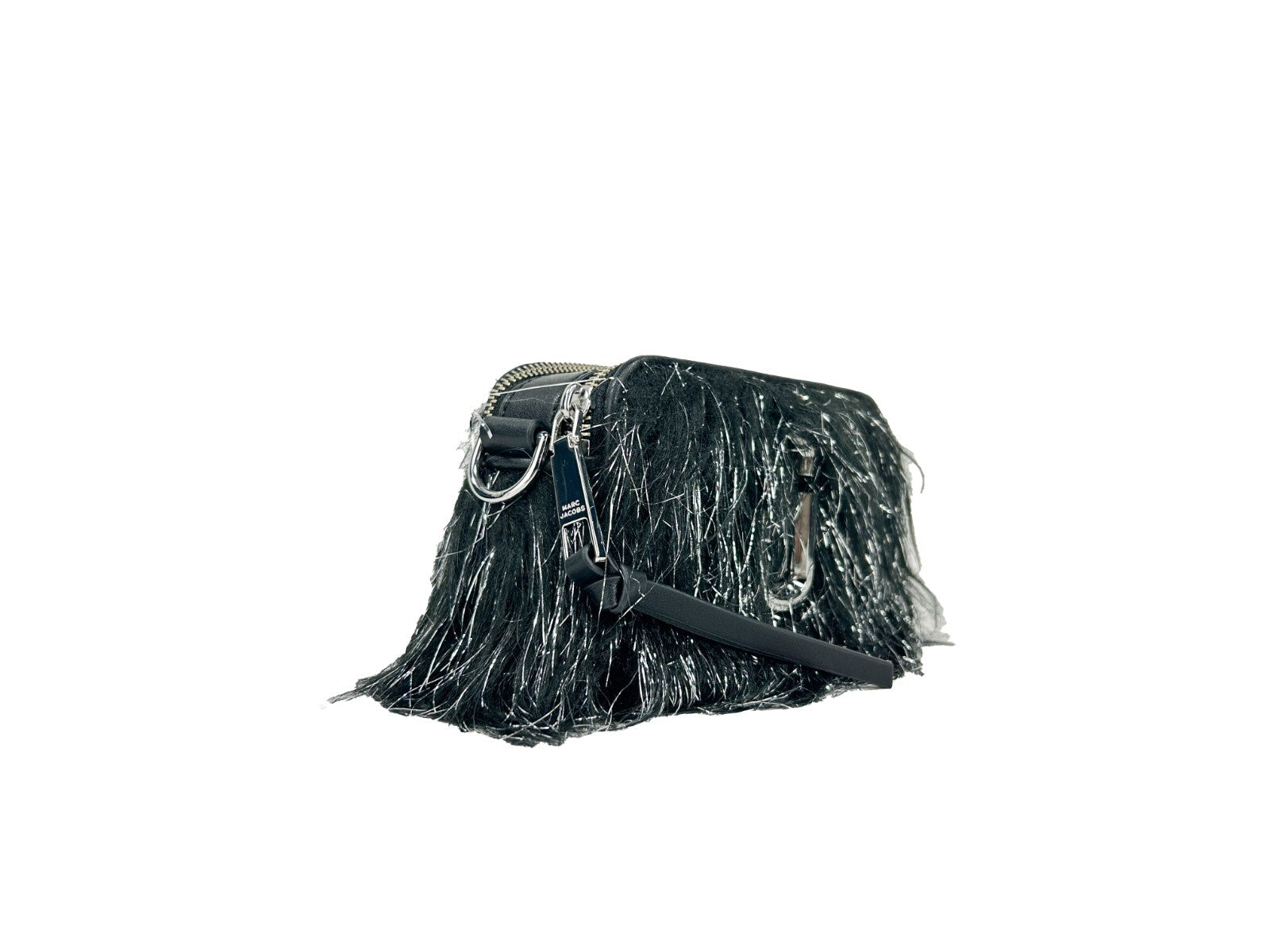 The Snapshot Creature Fur And Leather Crossbody Bag