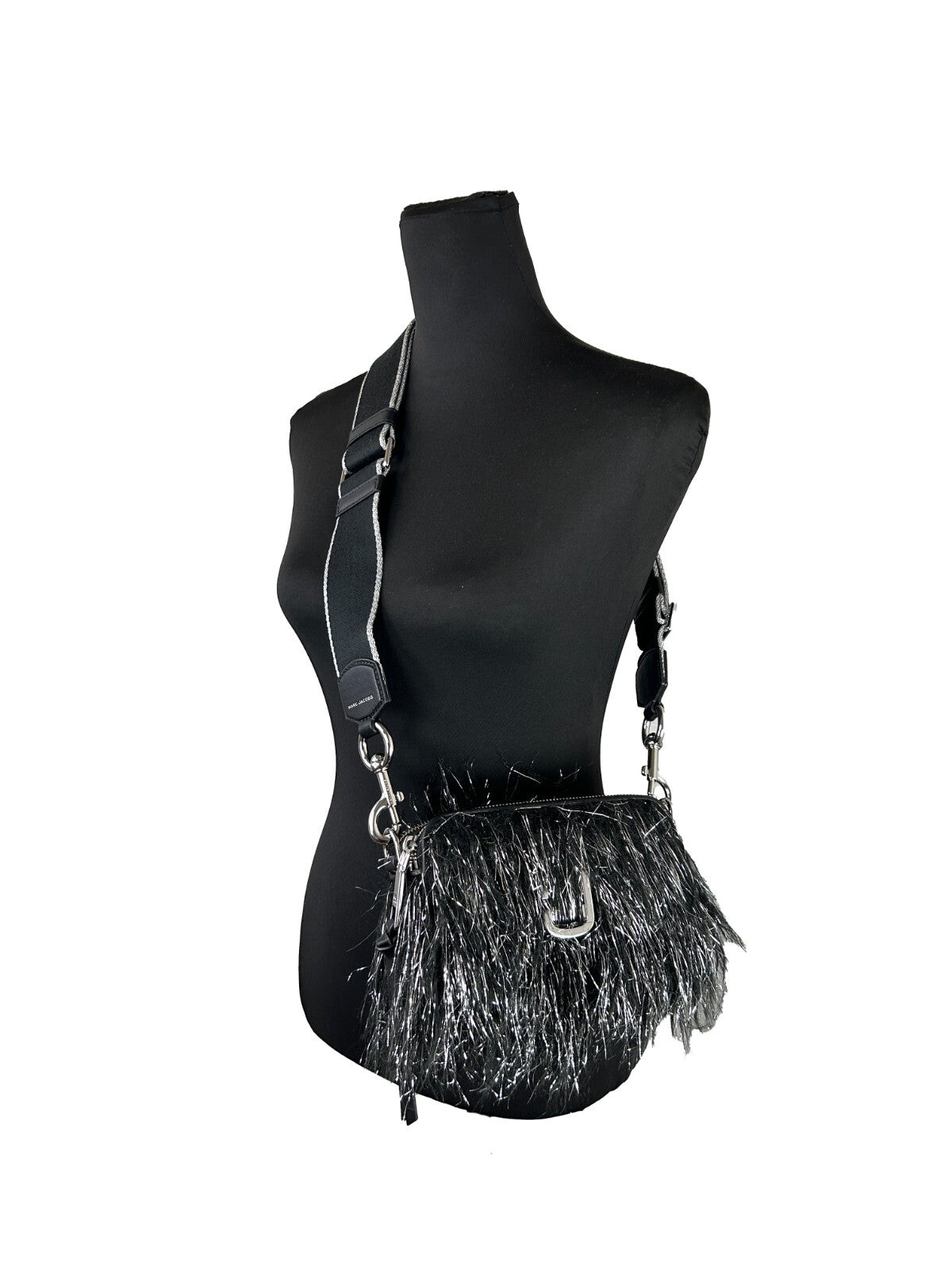 The Snapshot Creature Fur And Leather Crossbody Bag