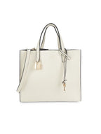 Mini Pebbled Leather Tote - Marshmallow