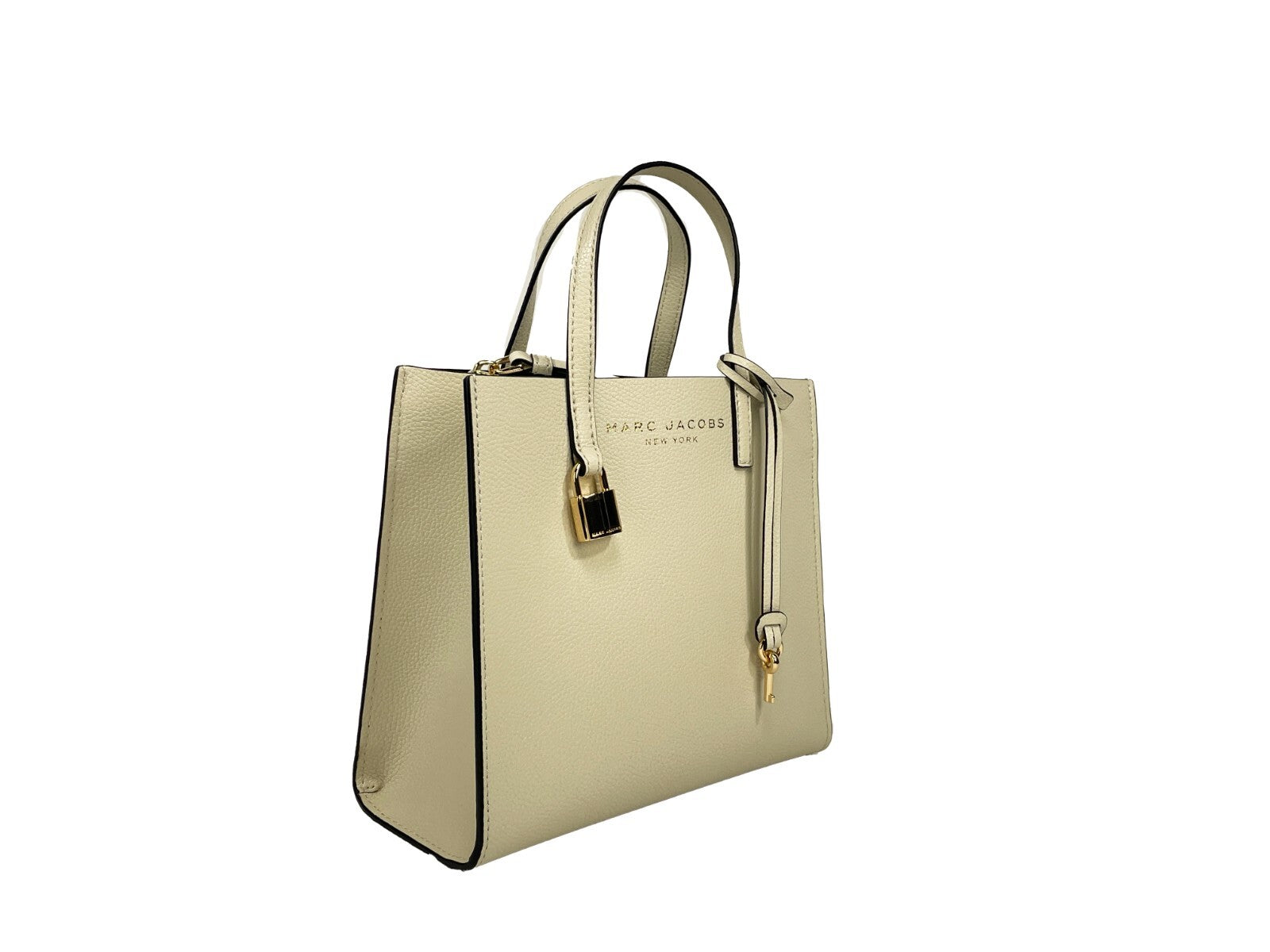 Mini Pebbled Leather Tote - Marshmallow