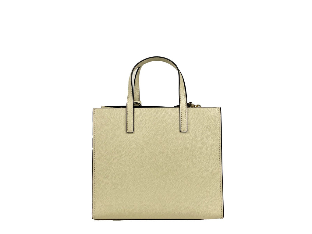 Mini Pebbled Leather Tote - Marshmallow