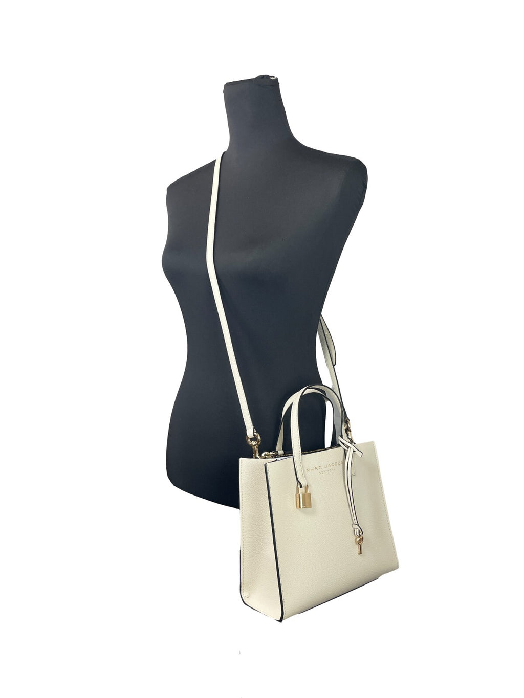 Mini Pebbled Leather Tote - Marshmallow