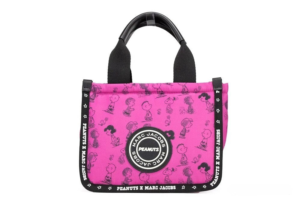 Mini Fuchsia Fedora Puffy Nylon Tote Convertible Handbag