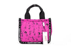 Mini Fuchsia Fedora Puffy Nylon Tote Convertible Handbag