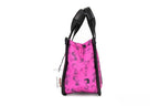 Mini Fuchsia Fedora Puffy Nylon Tote Convertible Handbag