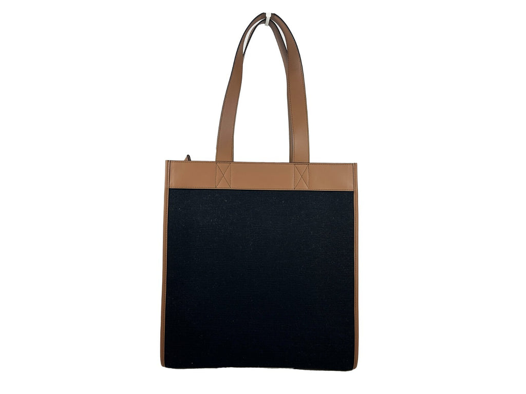Small Canvas & Leather Pocket Tote Manzon
