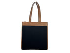 Small Canvas & Leather Pocket Tote Manzon