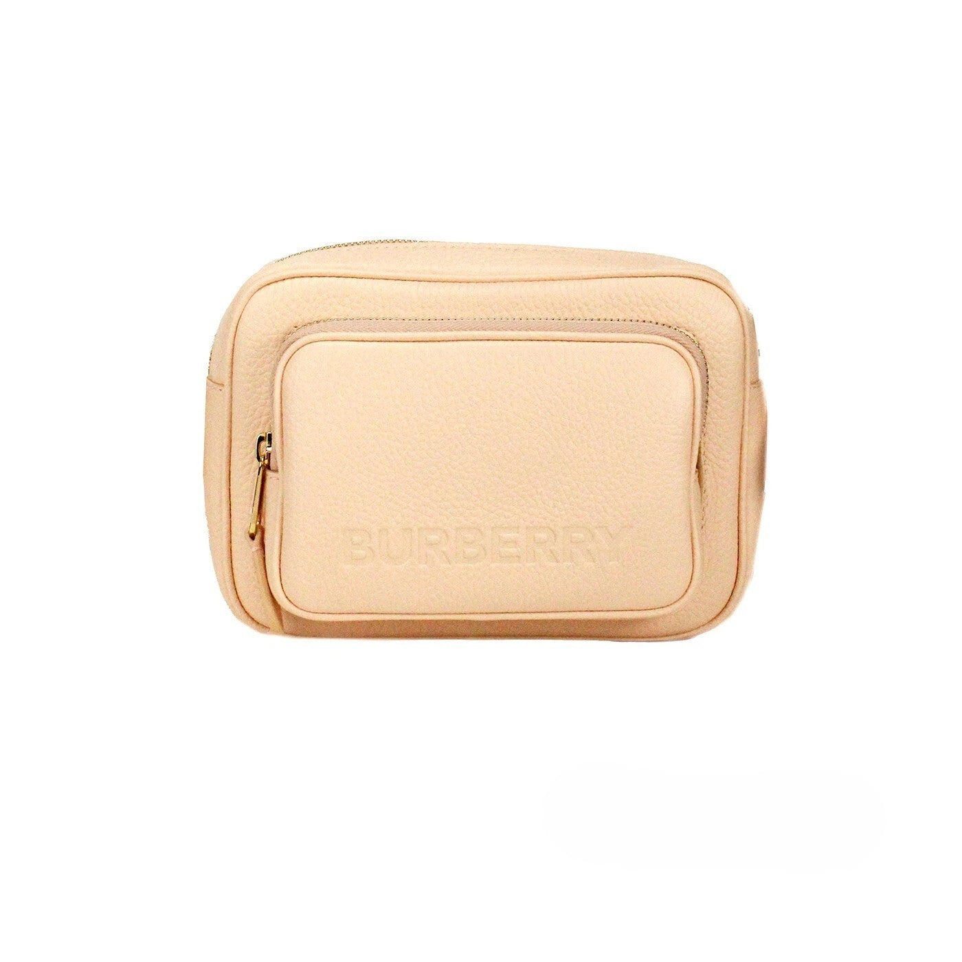 Small Branded Grainy Leather Camera Crossbody Bag