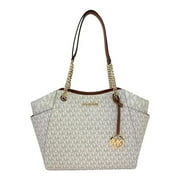 Large Jet Set Travel Logo-Print PVC and Saffiano Leather Tote