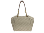 Large Jet Set Travel Logo-Print PVC and Saffiano Leather Tote
