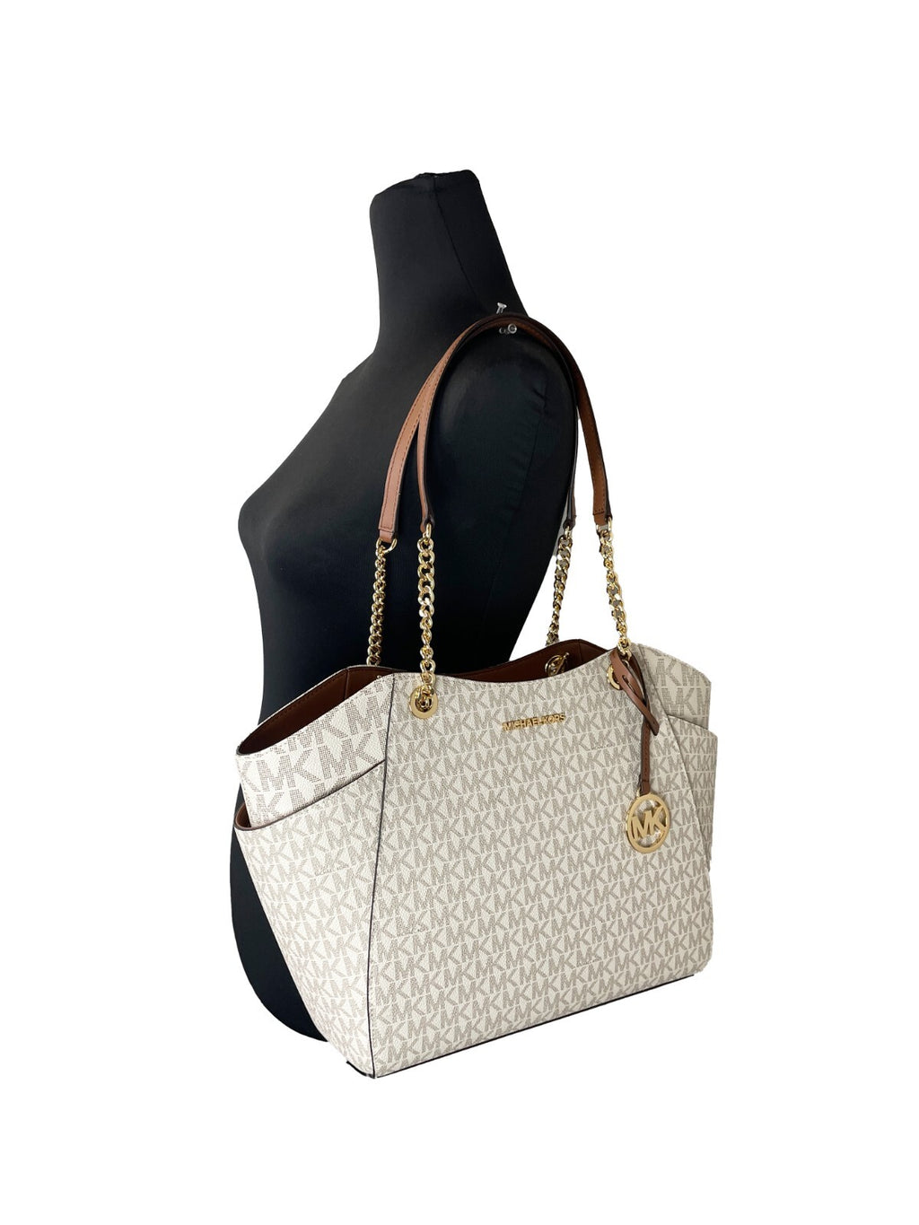 Large Jet Set Travel Logo-Print PVC and Saffiano Leather Tote