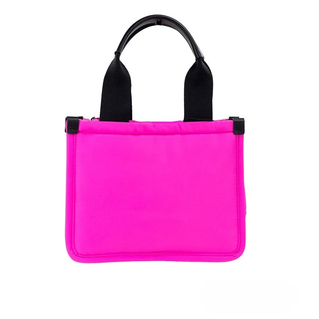 Small Neon Fuchsia Nylon Convertible Tote