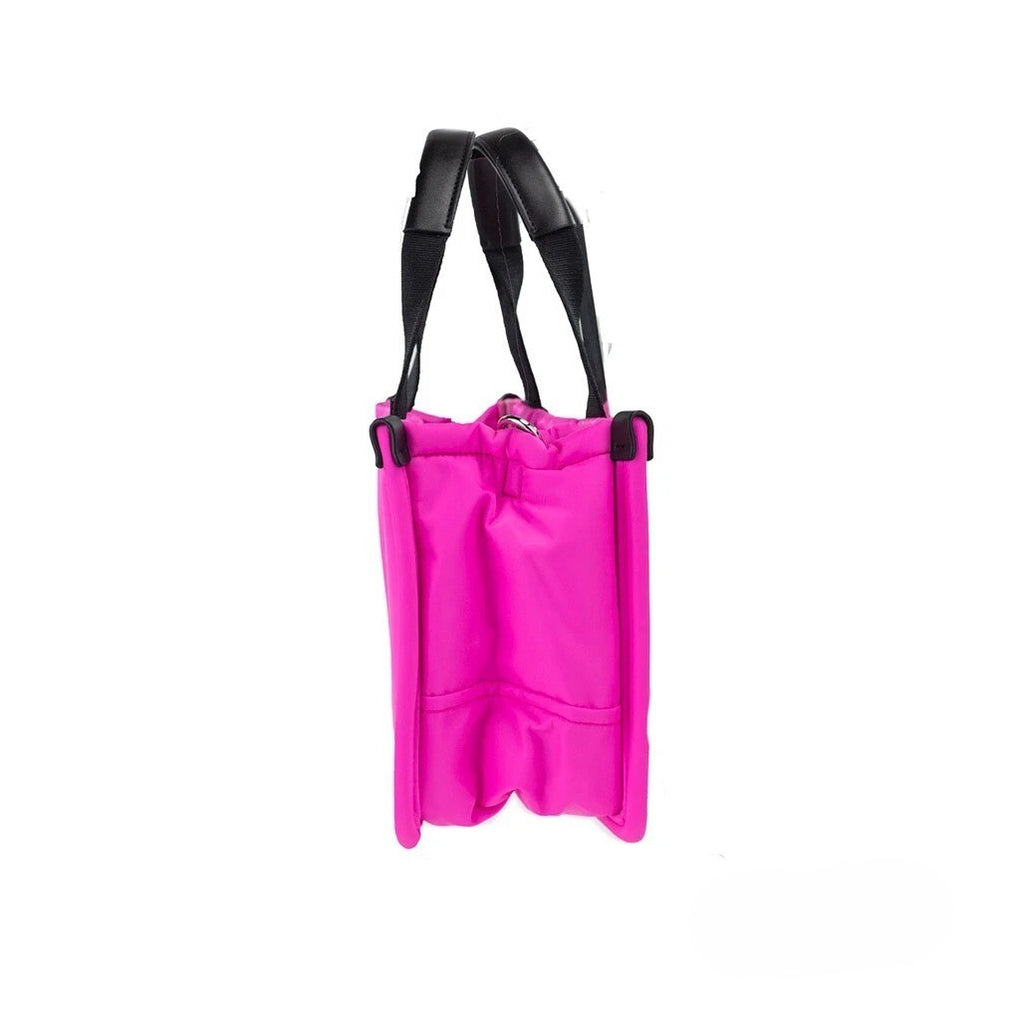 Small Neon Fuchsia Nylon Convertible Tote