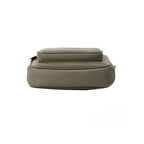 Small Branded Dark Fern Green Grainy Leather Camera Crossbody Bag