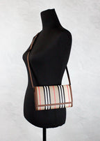 Hannah Icon Stripe Archive E-Canvas Leather Crossbody Bag