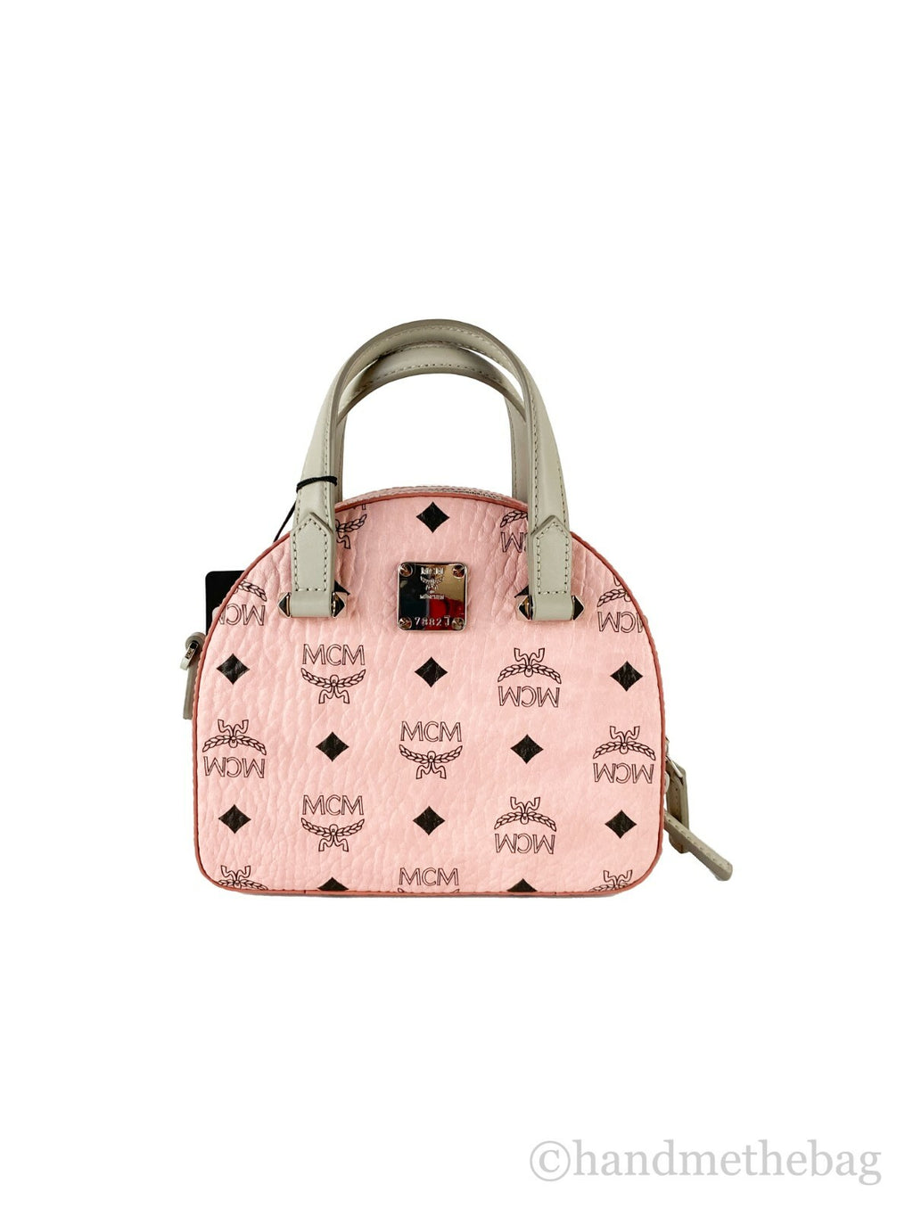 Mini Pebbled And Smooth Leather Half Moon Crossbody Bag