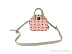 Mini Pebbled And Smooth Leather Half Moon Crossbody Bag