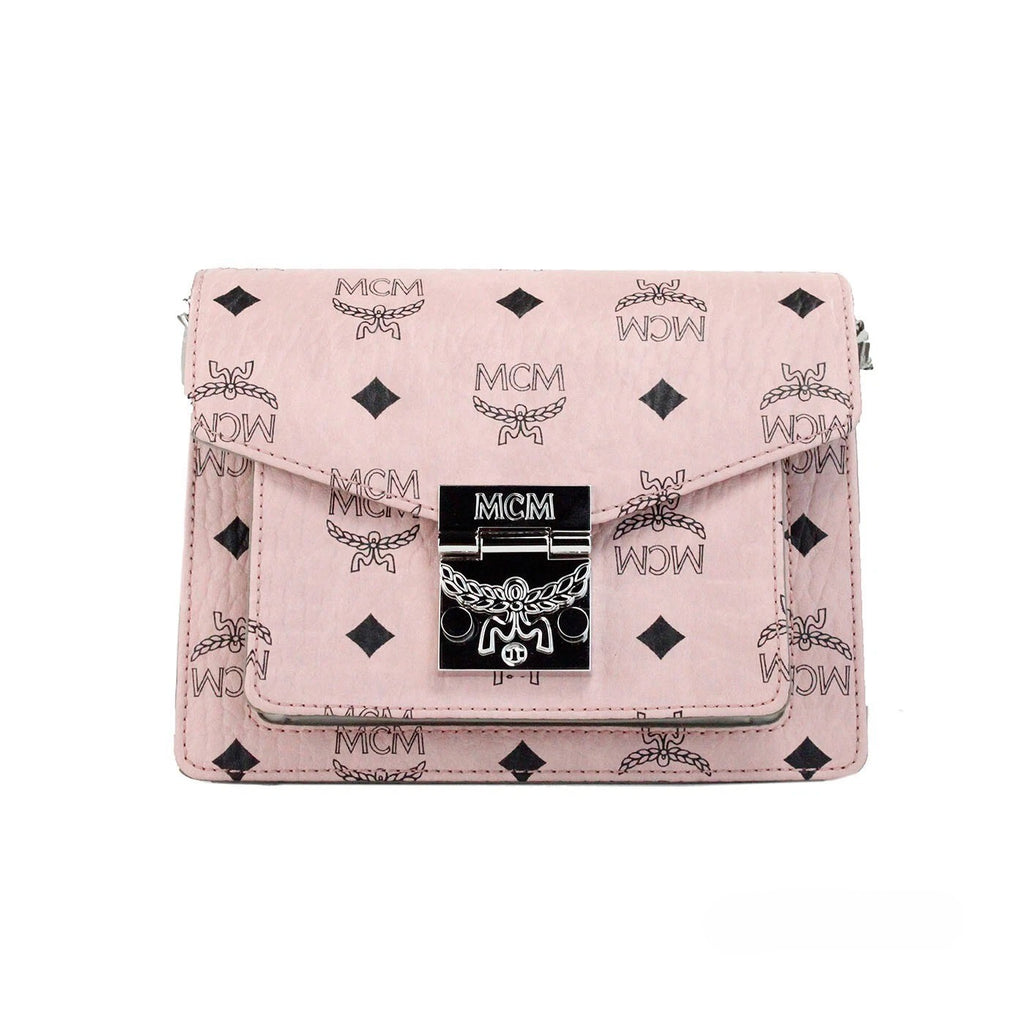 Signature Patricia Leather Mini Flap Lock Crossbody Bag