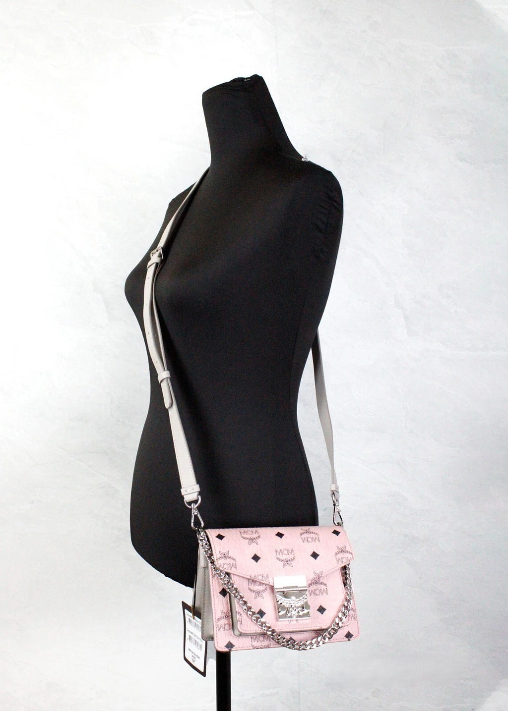 Signature Patricia Leather Mini Flap Lock Crossbody Bag