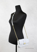 Small Mode Travia Pebbled Leather Shoulder Crossbody Clutch