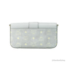 Small Mode Travia Pebbled Leather Shoulder Crossbody Clutch