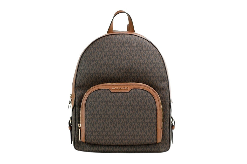 Large Brown Signature PVC Shoulder Backpack