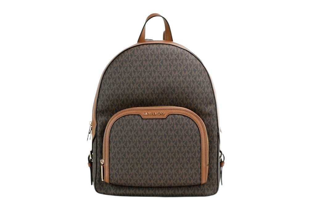 Large Brown Signature PVC Shoulder Backpack