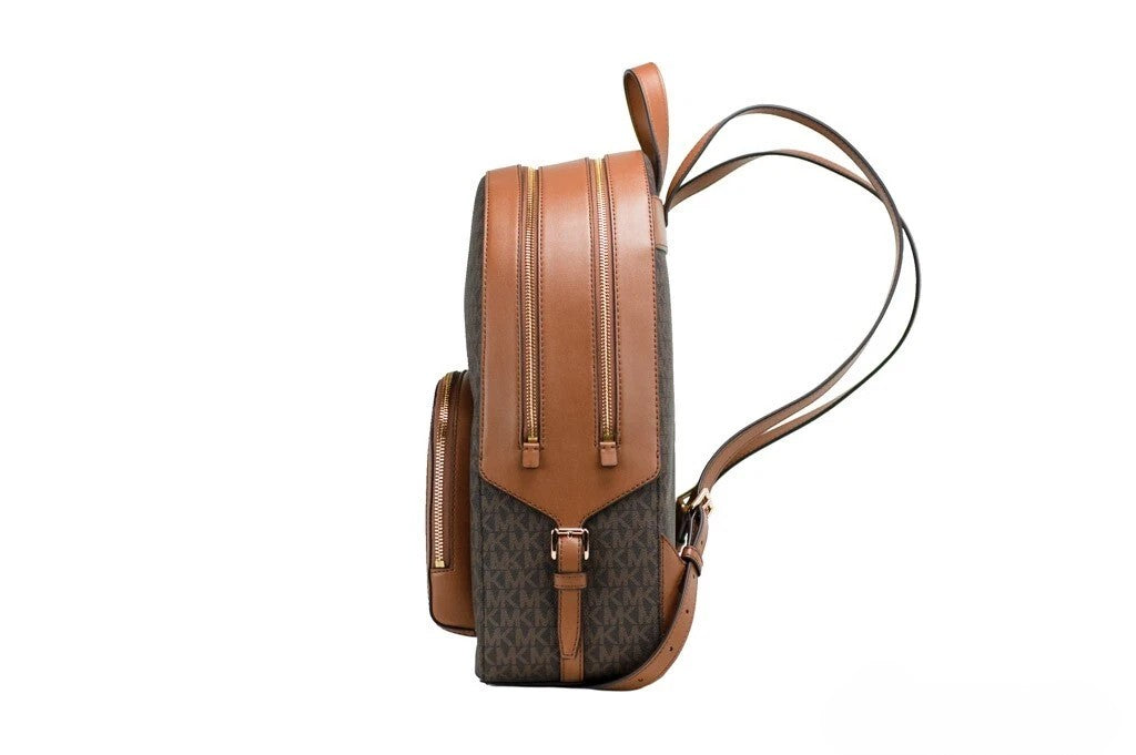 Large Brown Signature PVC Shoulder Backpack