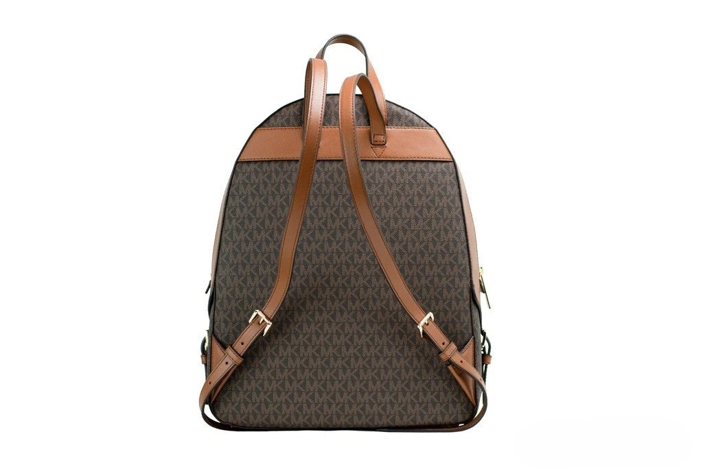 Large Brown Signature PVC Shoulder Backpack