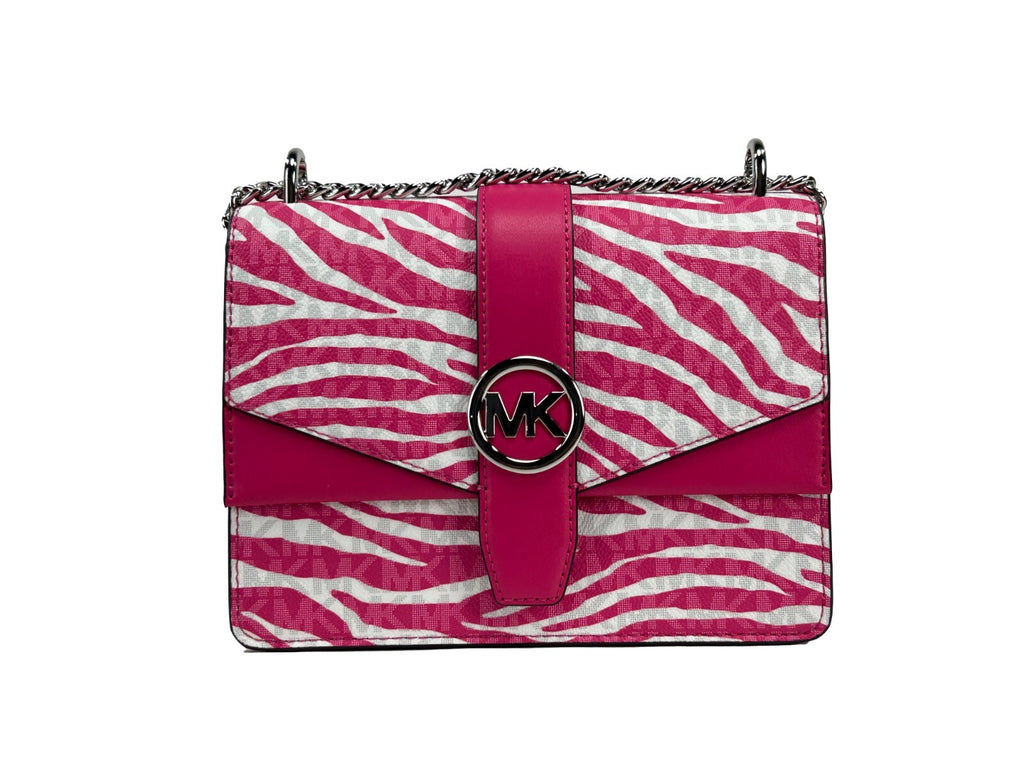 Small Greenwich Flap Shoulder Crossbody Bag in Dragon Fruit PVC And Leather